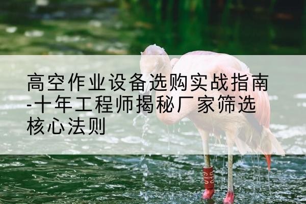 鄄城剪叉式升降机厂家-高空作业设备选购实战指南-十年工程师揭秘厂家筛选核心法则